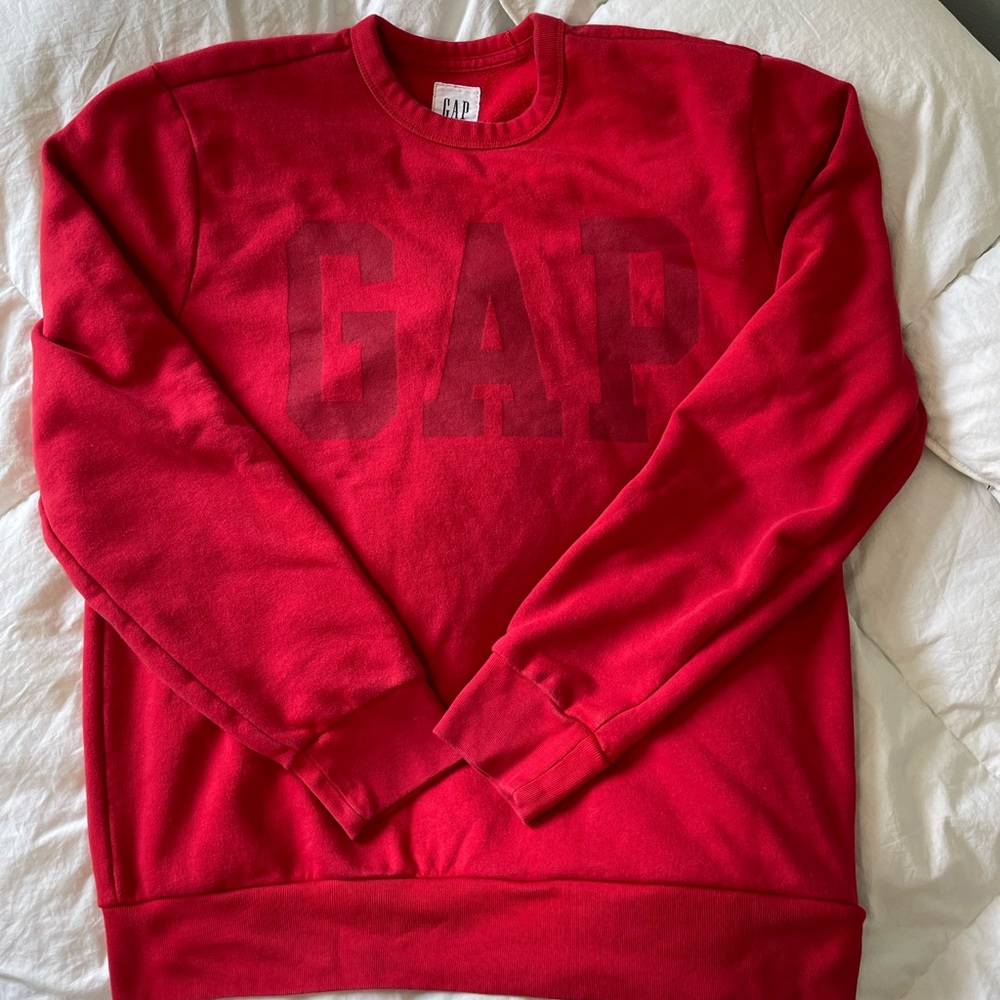 Red Gap Crew Neck Hoodie